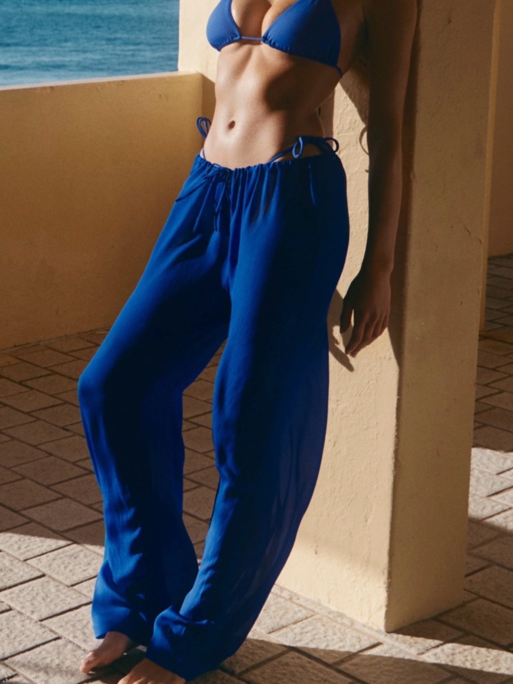 Meshki Sheer Straight Leg Pant